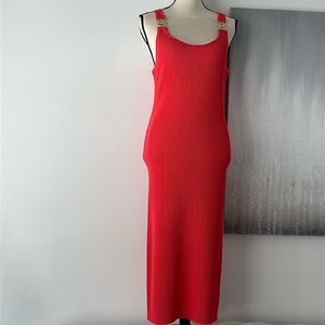 Michael Kors Sangria Ribbed Knit Tank Dress